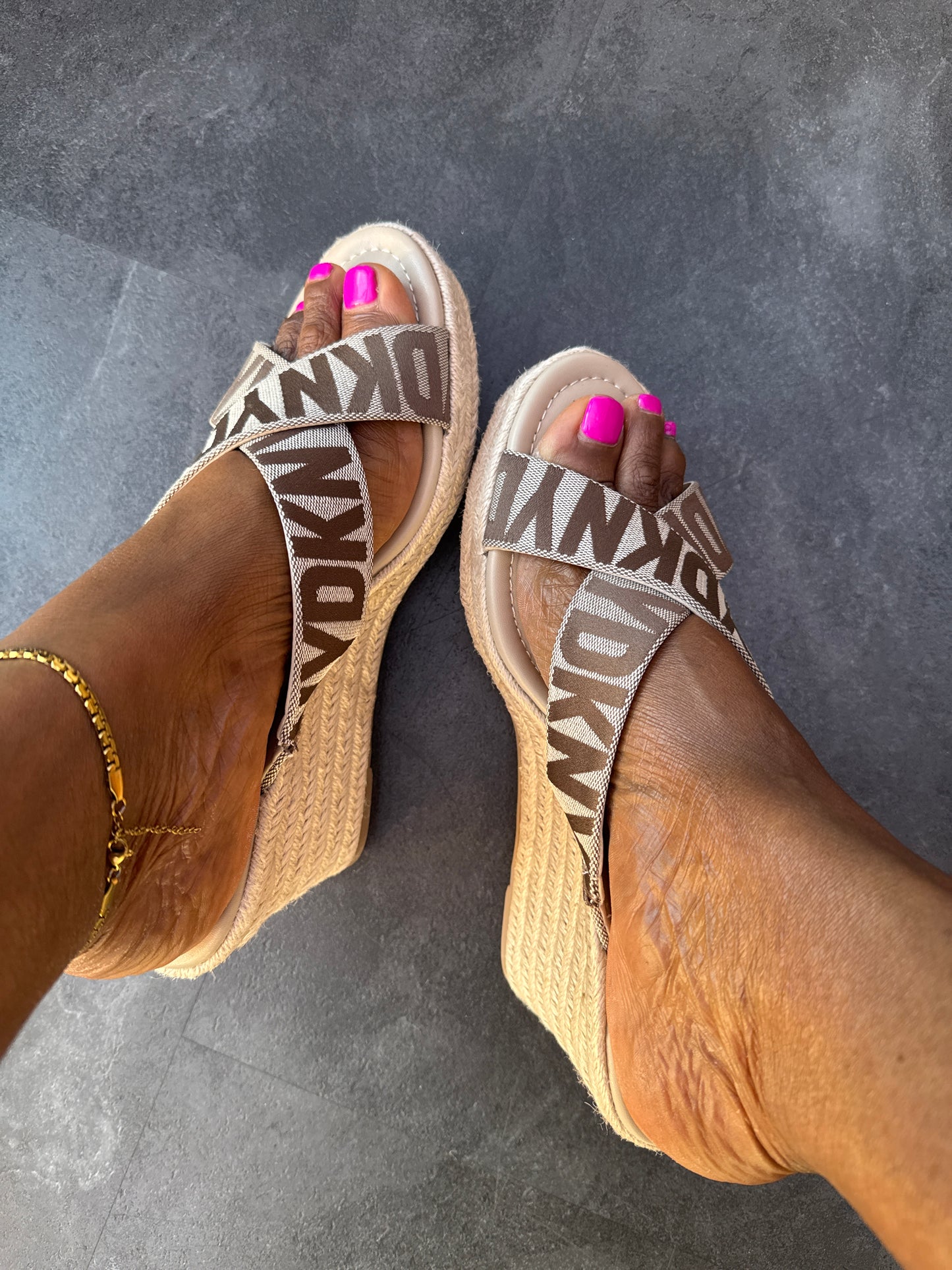 DKNY Platform Wedge Sandal