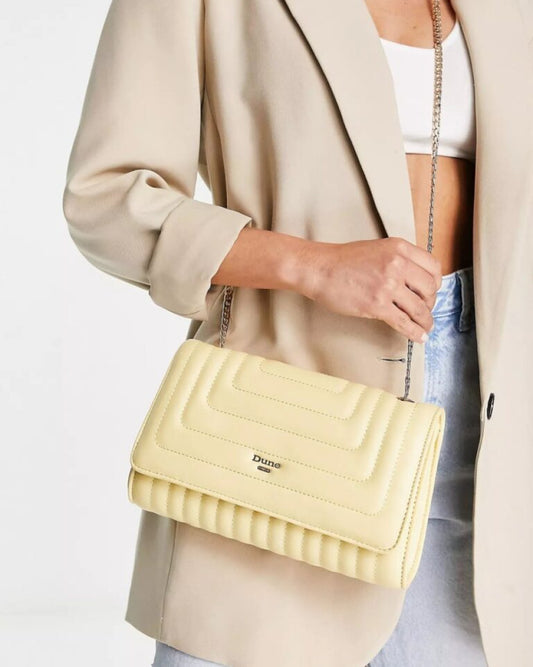 DUNE Quilted Crossbody bag in Yellow