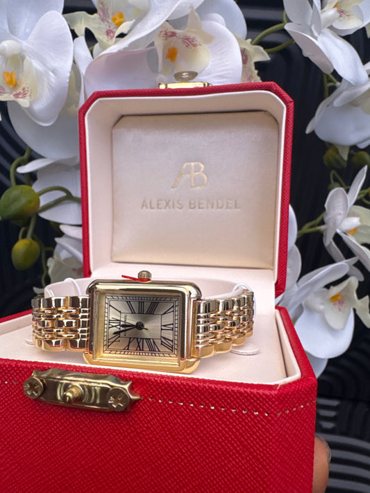 Gold Tone Watch with Box