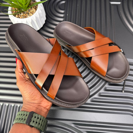 ZARA CROSSED CHUNKY SANDALS