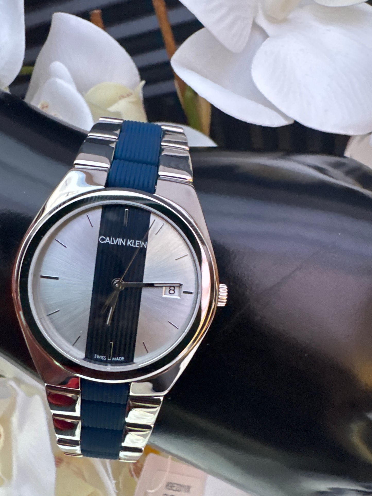 CK Stainless steel dual tone bracelet watch