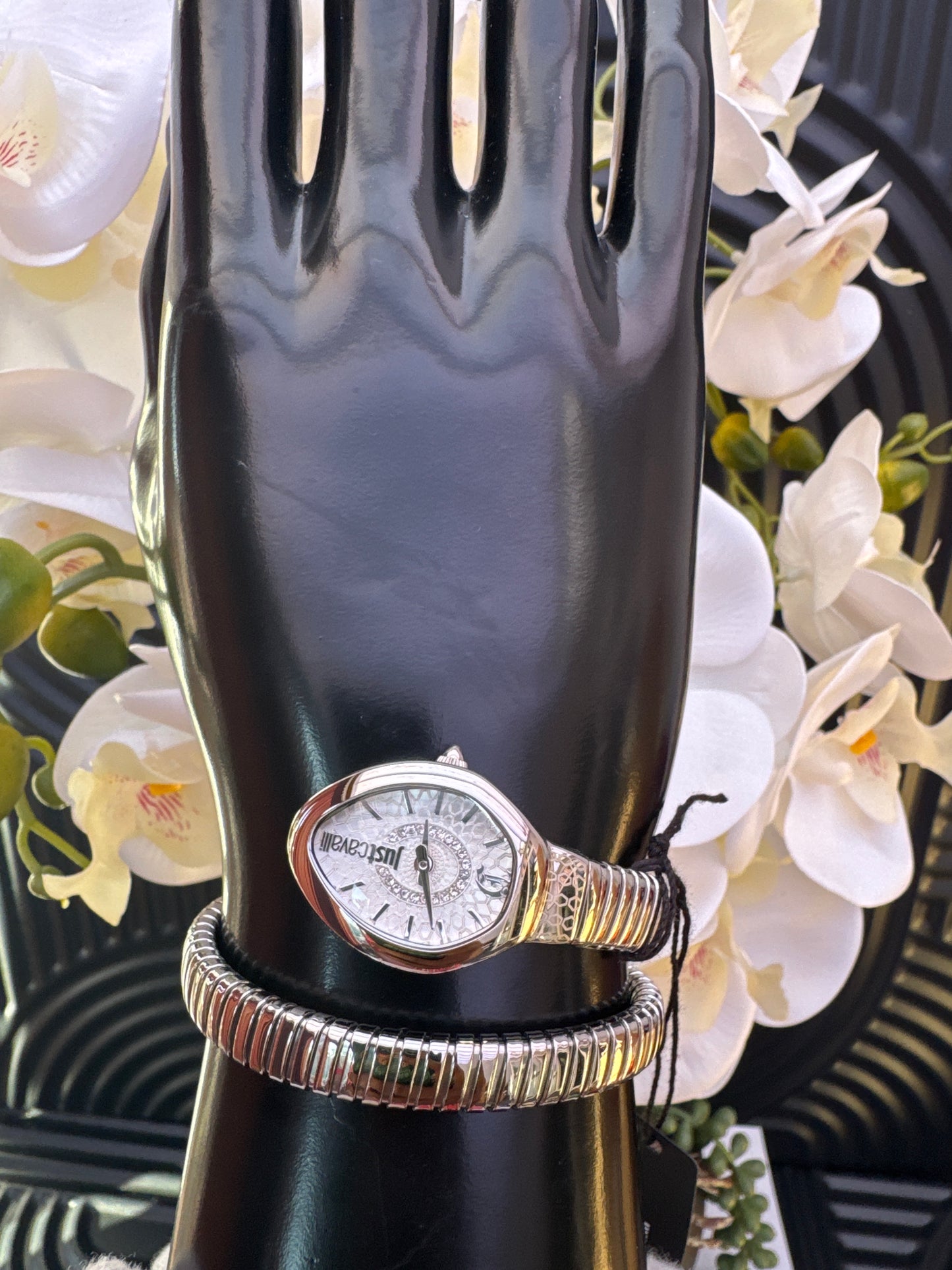 Just Cavalli Silver Tone Watch