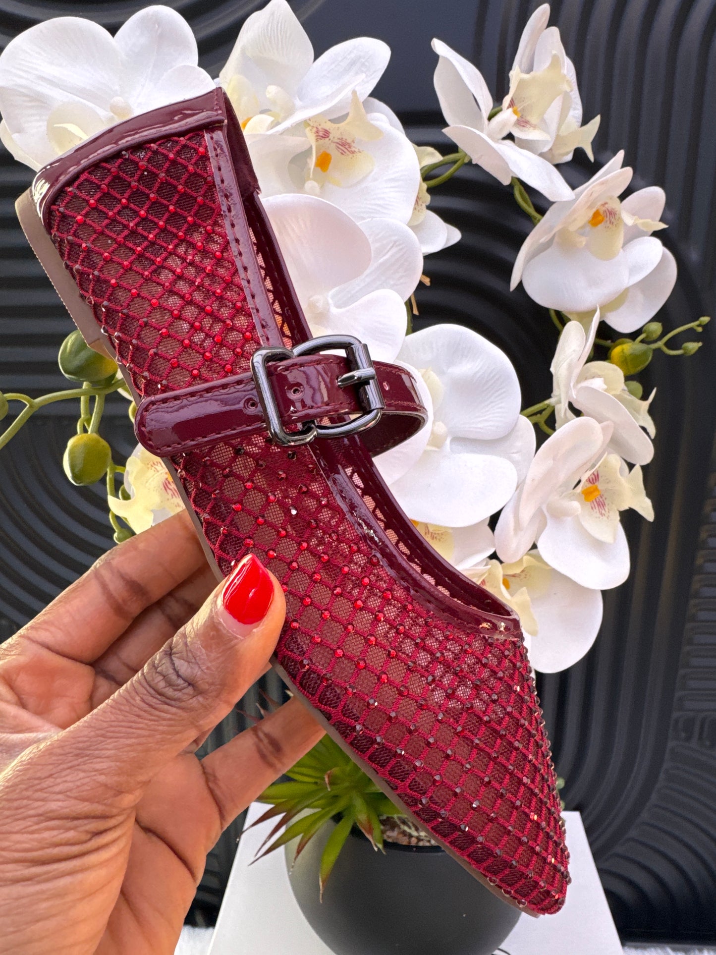 Kurt Geiger KG Mesh Detailed Flat Shoe