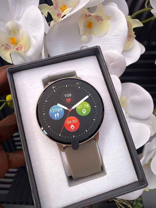 Taupe Buckle Strap Unisex Smart Watch