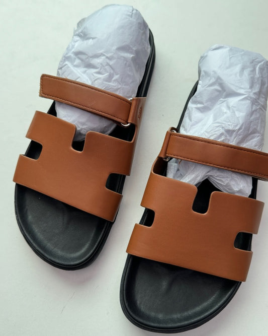 Ladies Neutral Footbed sandals