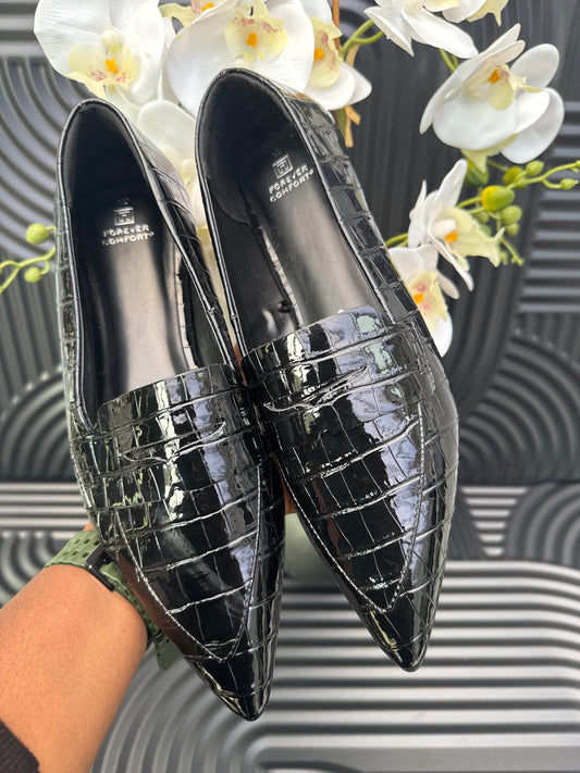 Croc Effect loafers for ladies