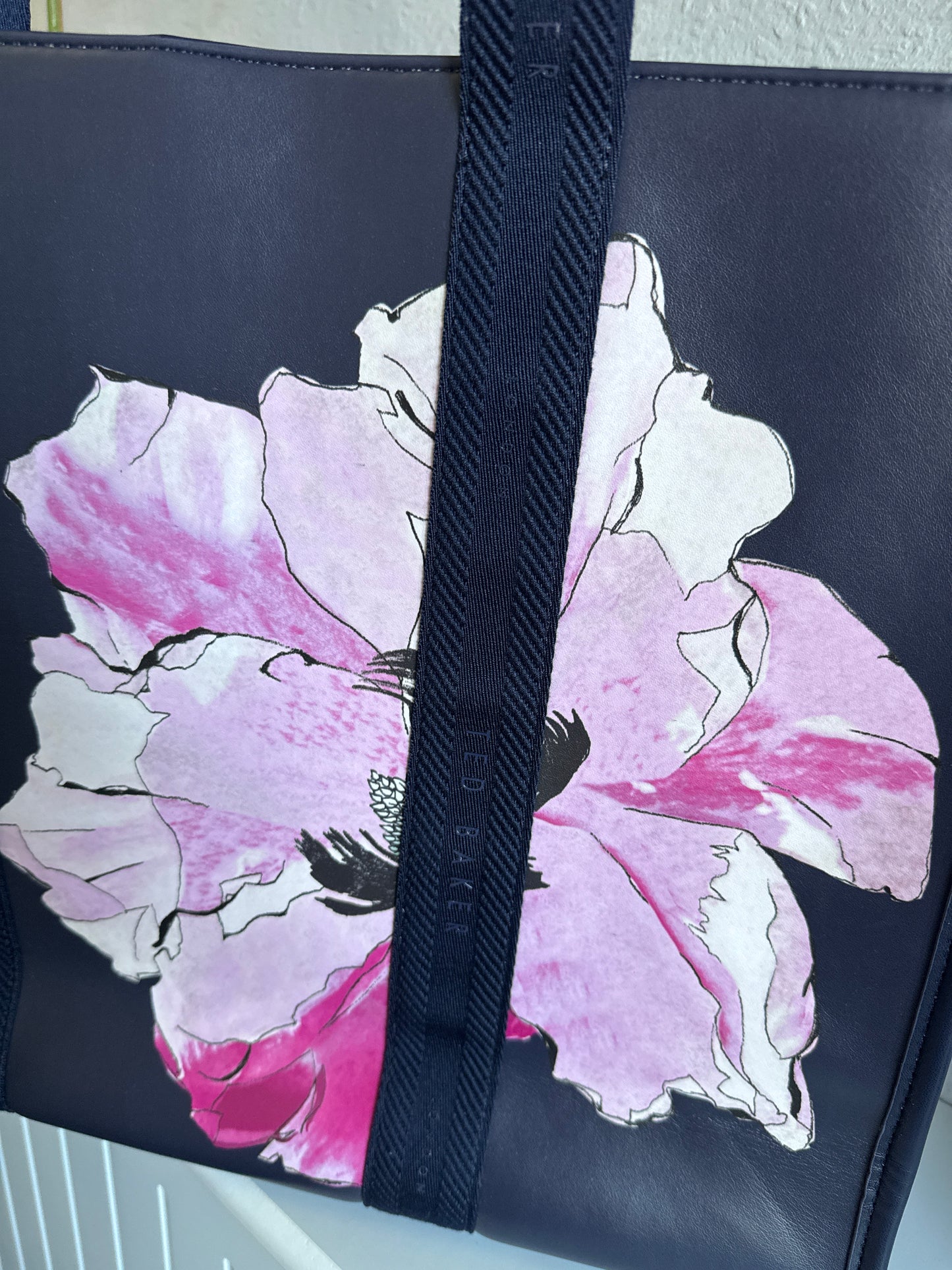 Ted Baker Floral Patterned Leather Tote Bag