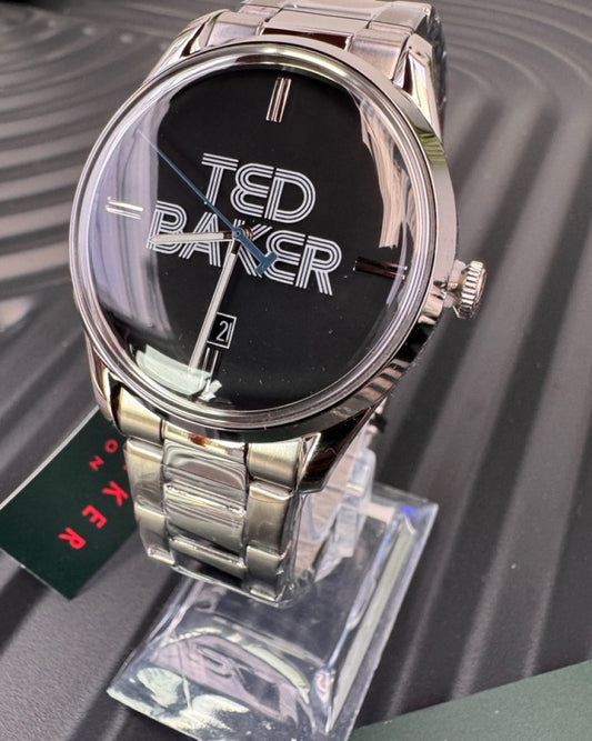 Ted Baker Stainless Steel Bracelet Black Dial Watch