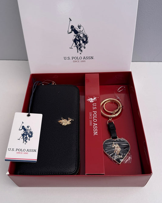 US Polo Assn Wallet and Key Holder Set