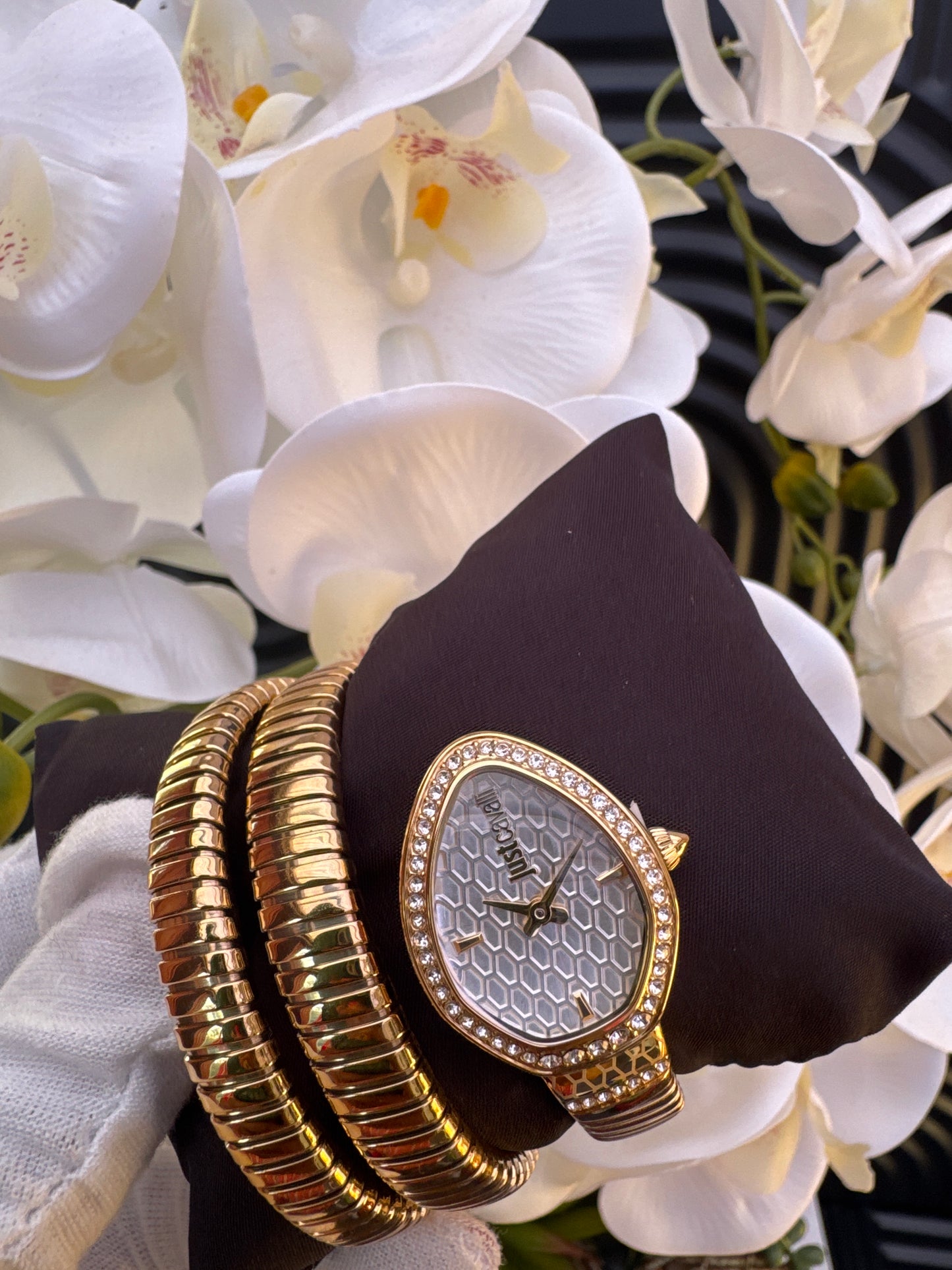 Just Cavalli Gold Tone Bracelet Watch