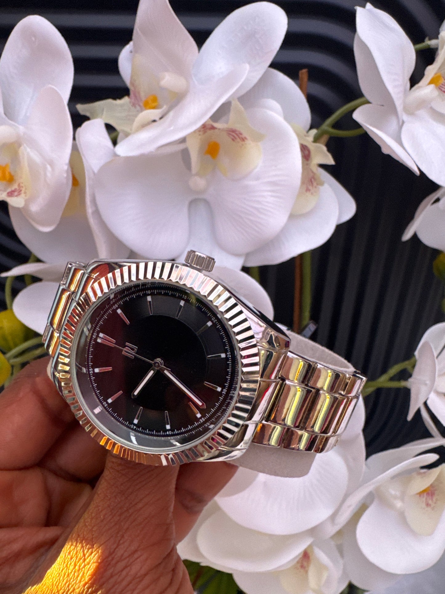 Silver Bracelet watch with Box
