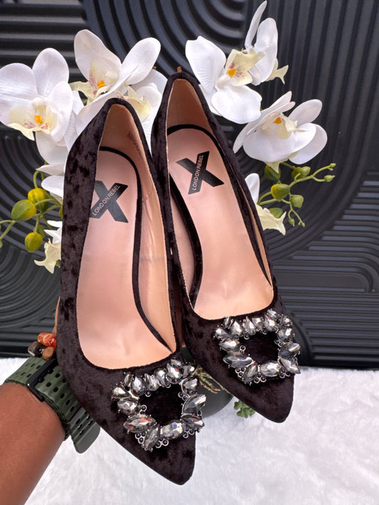 Velvet Heeled Shoe