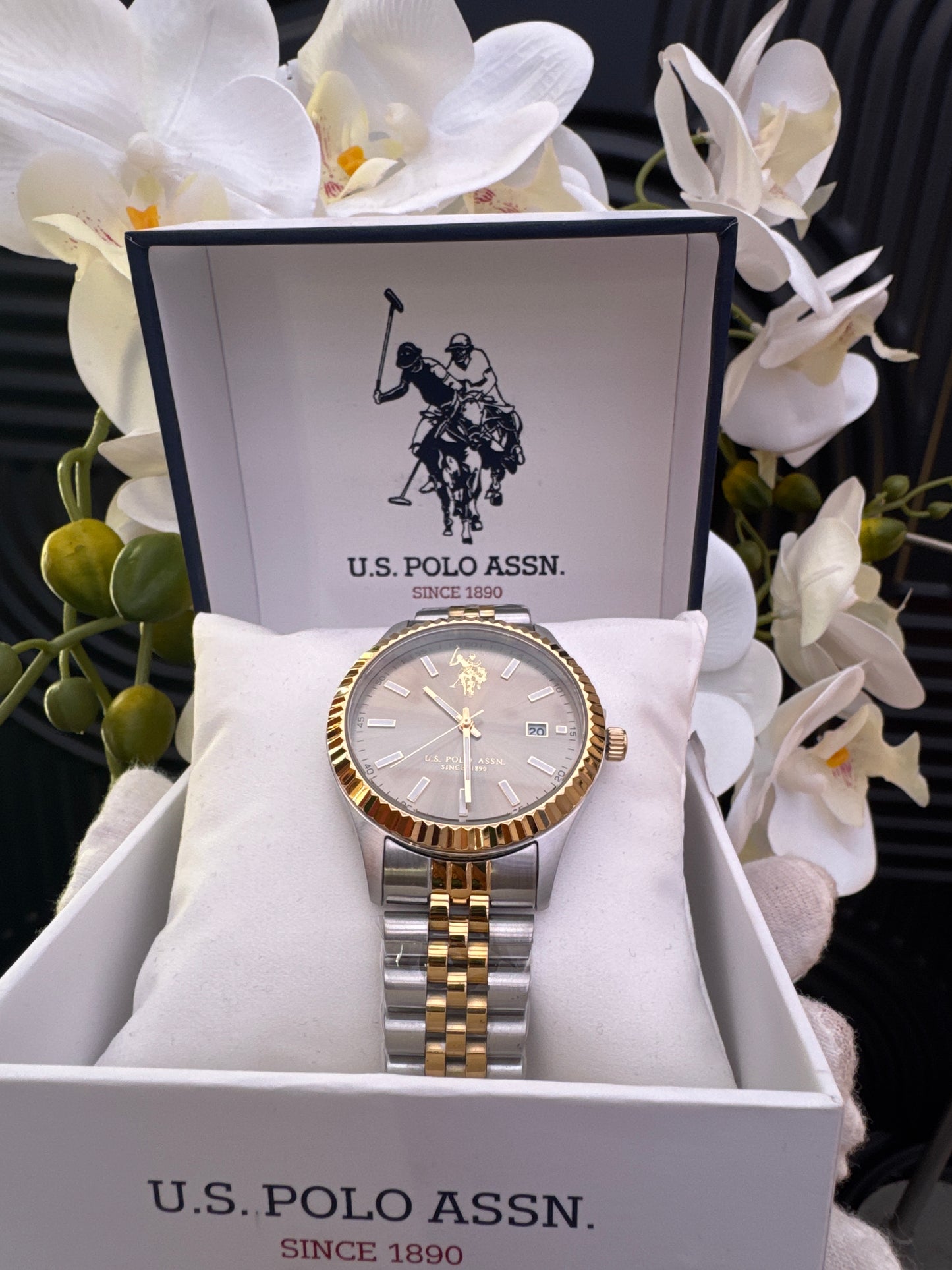 US Polo Two-Tone Watch