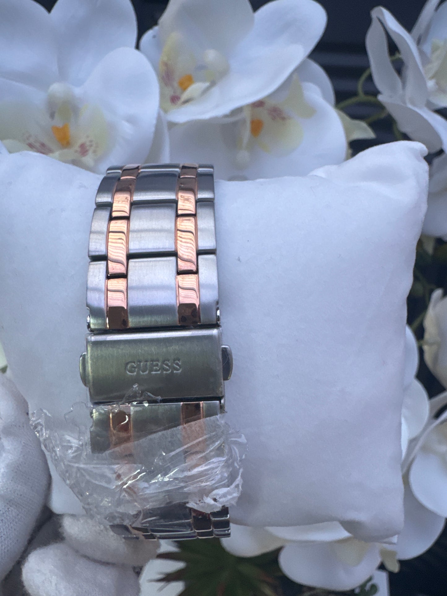 Guess Premier Blue Dial Two Tone Watch