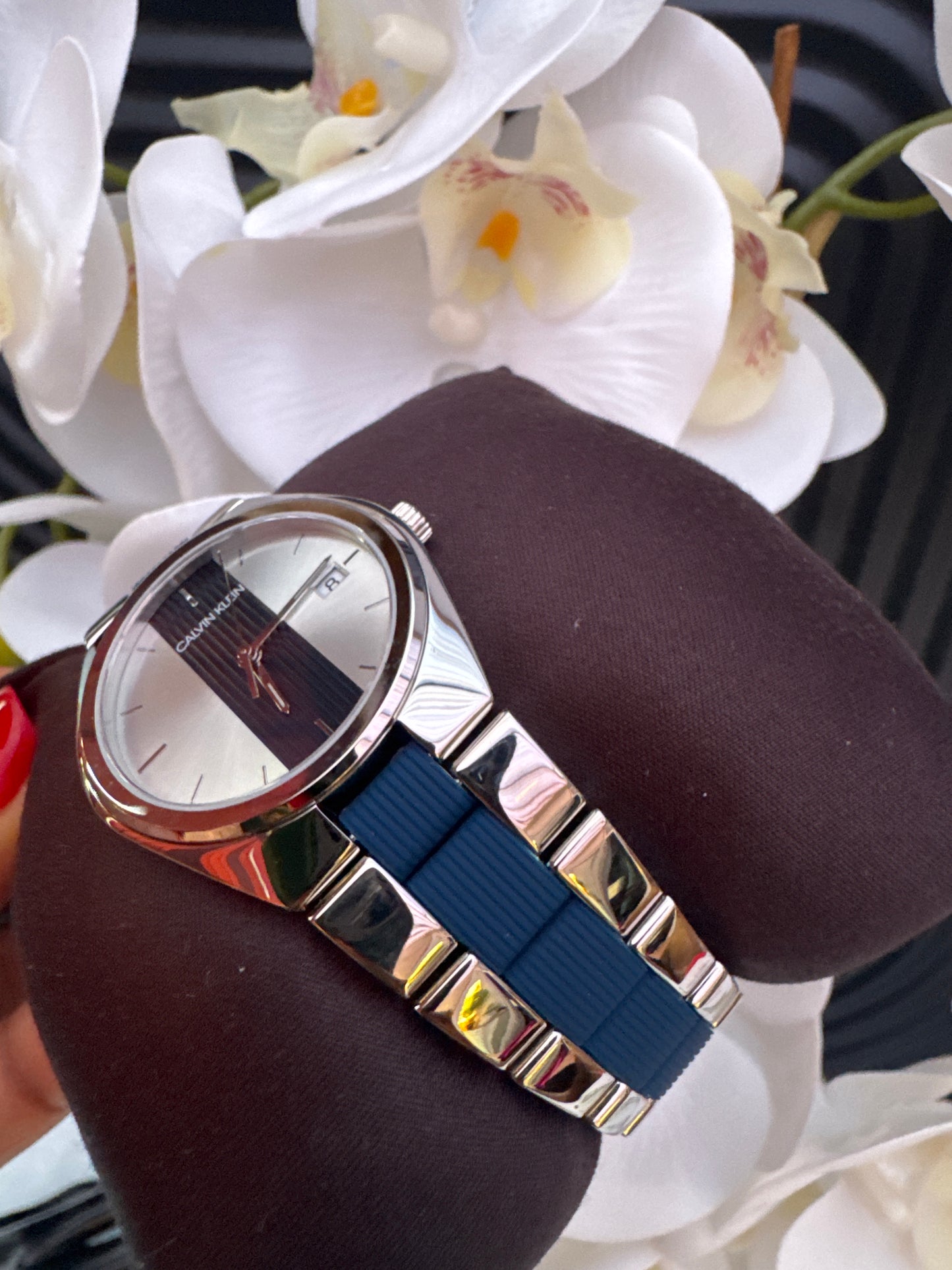 CK Stainless steel dual tone bracelet watch
