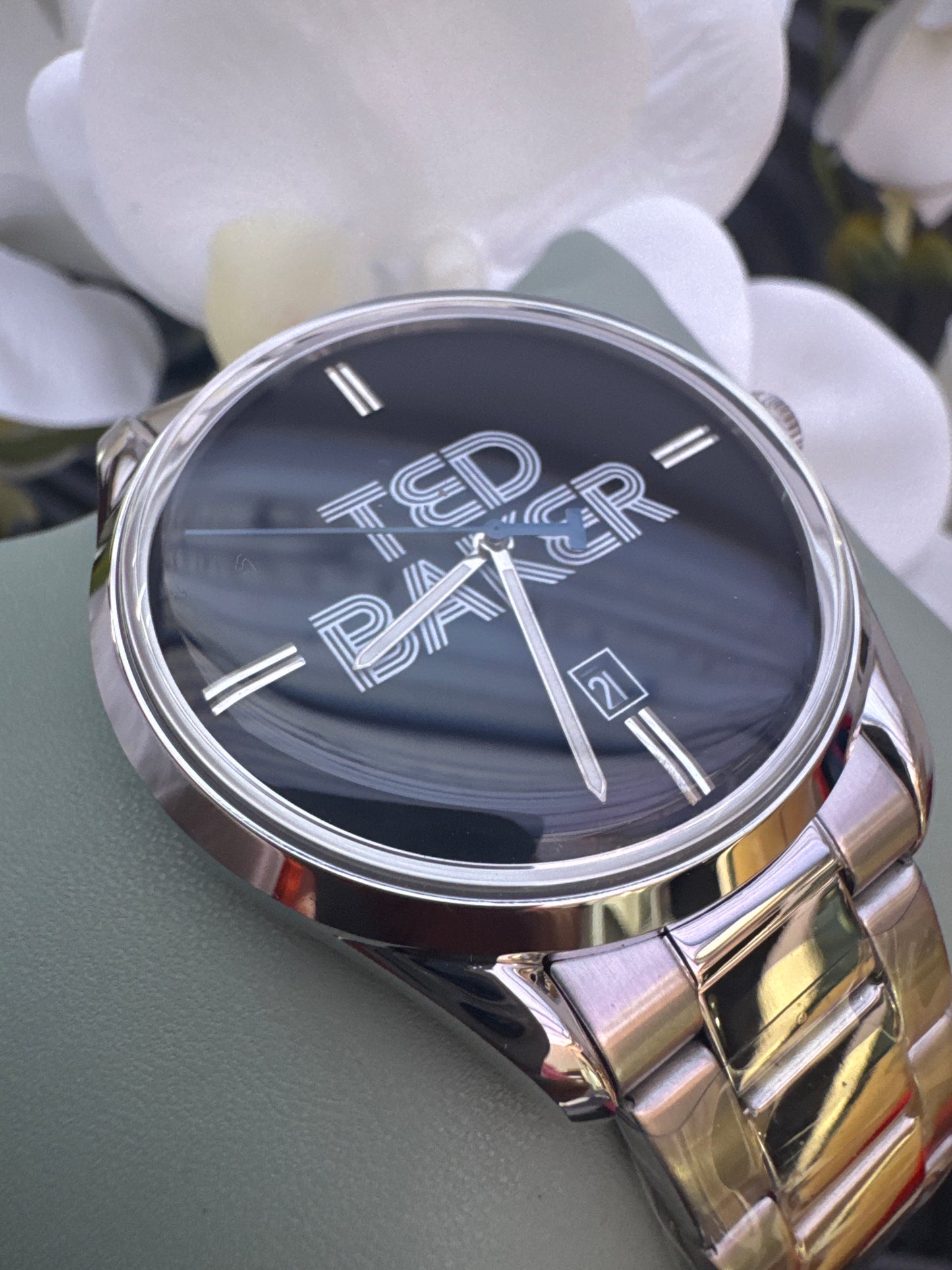 Ted Baker Stainless Steel Bracelet Black Dial Watch