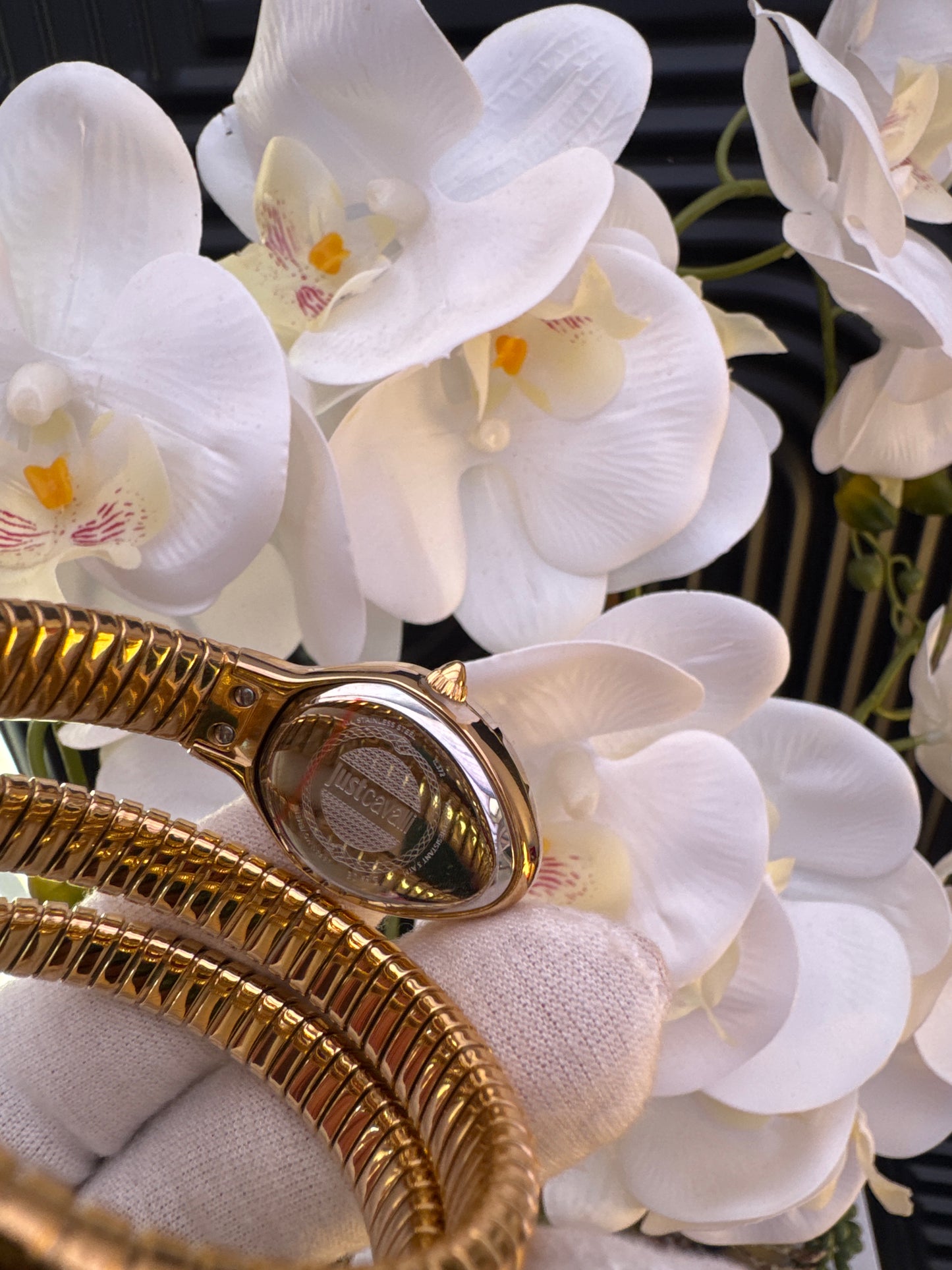 Just Cavalli Gold Tone Bracelet Watch