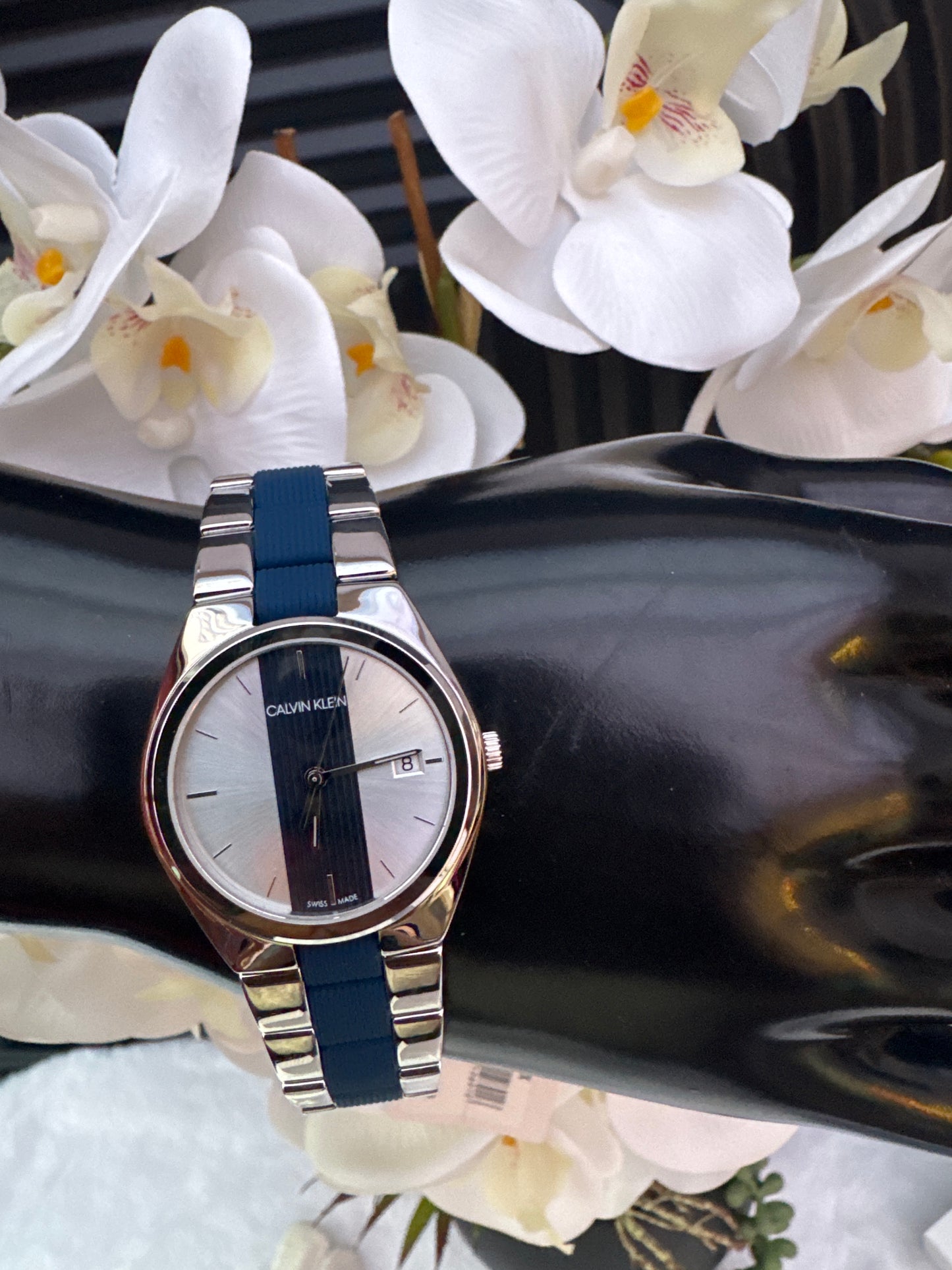 CK Stainless steel dual tone bracelet watch