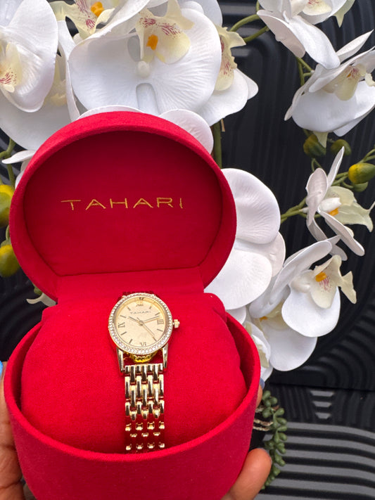 Gold Tone Oval Dial Watch