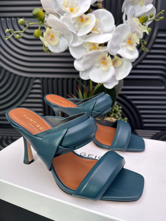 Strappy heeled mule sandal