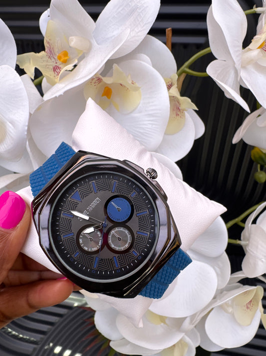 Steve Madden Blue Strap Silicon Watch