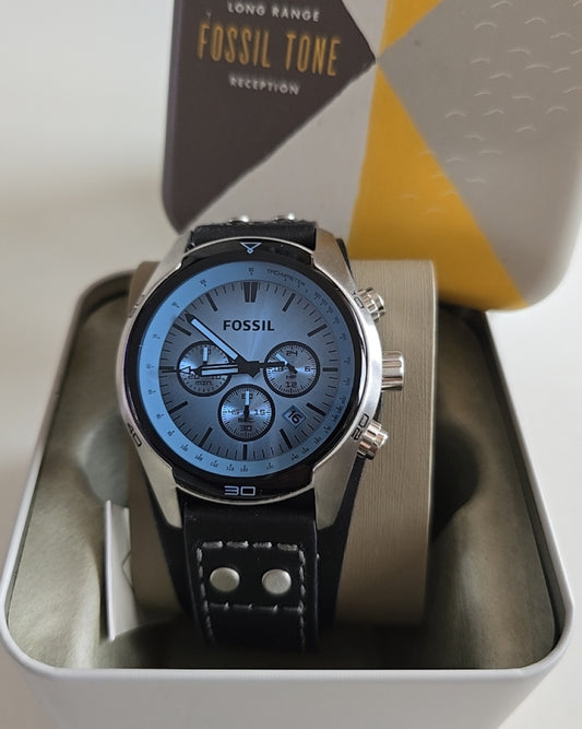 FOSSIL Black Leather Watch