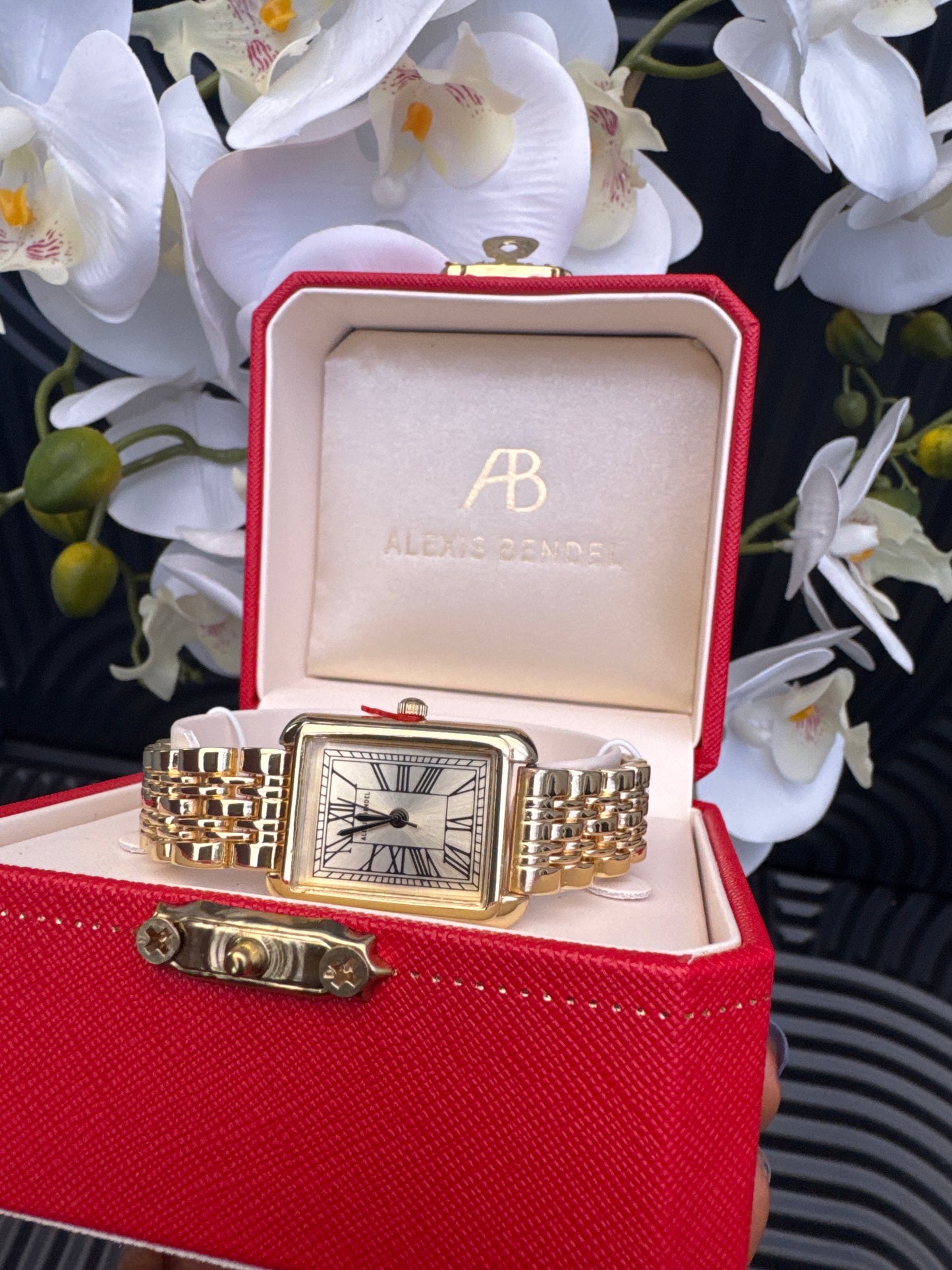 Gold Tone Watch with Box