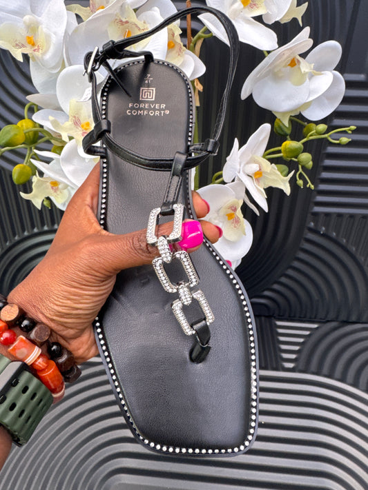 Jewel flat sandals