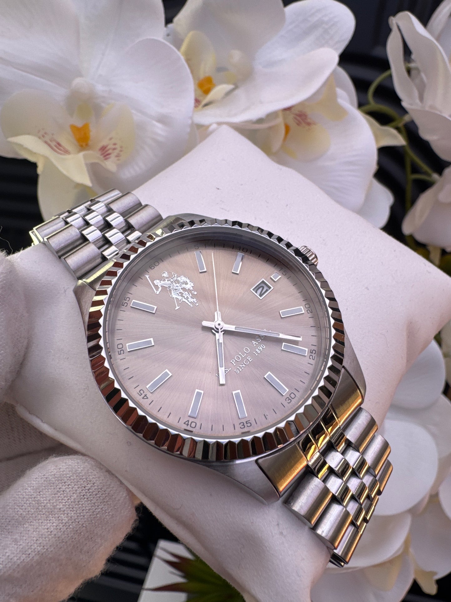 US Polo Silver Tone Watch