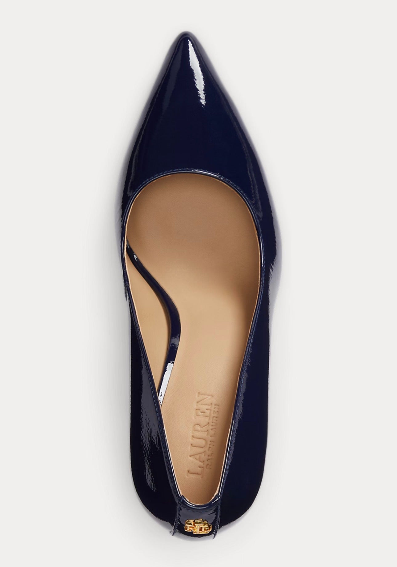 RL Patent Navy Leather Pumps