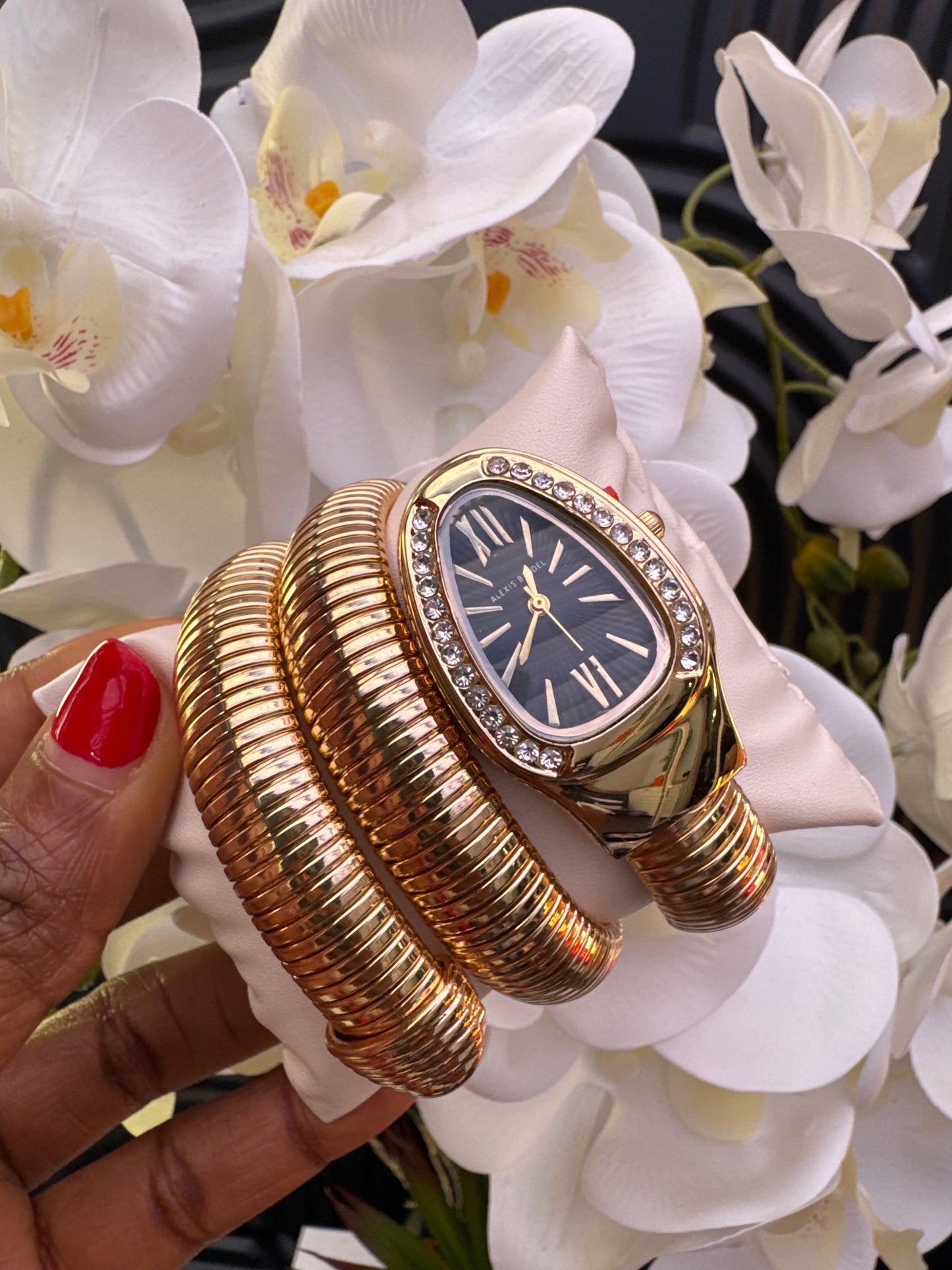 Gold Tone Diamante Embellished Watch