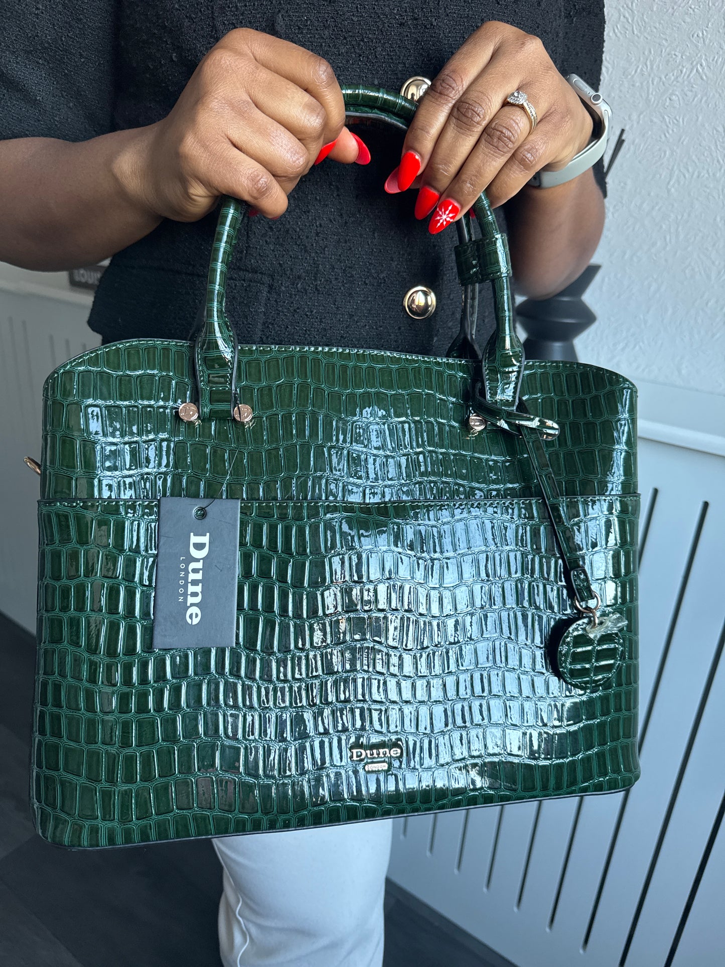 Dune Croc Effect Tote Bag