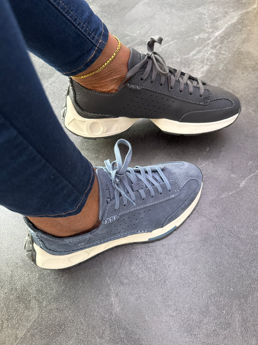 Authentic Leather Sneakers with Rubber Outsole