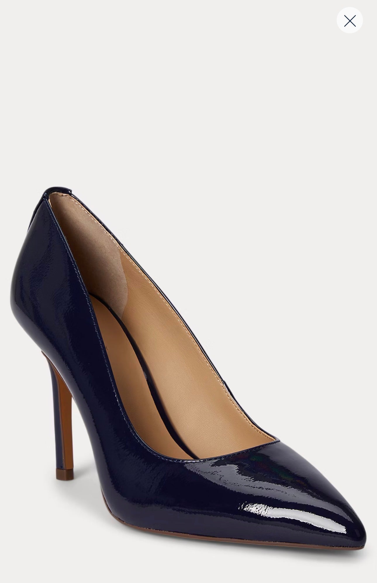 RL Patent Navy Leather Pumps