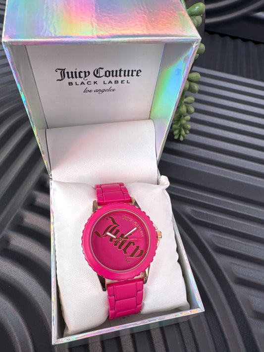Juicy Couture bracelet strap pink watch