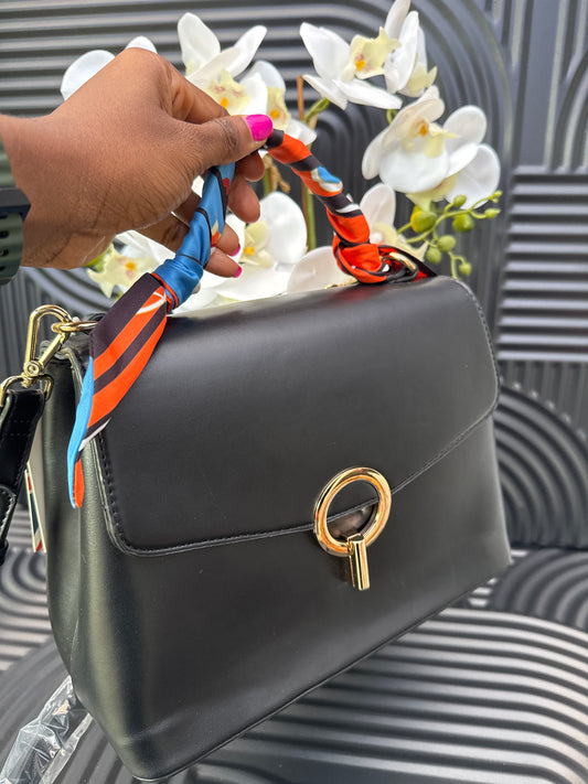 Silk Ribbon Flap Over Cross Body Bag