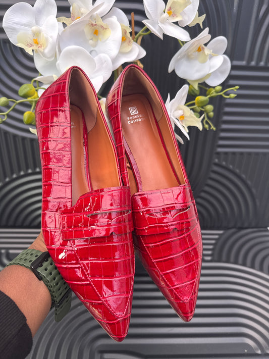 Croc Effect loafers for ladies
