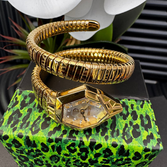Just Cavalli Signature Yellow Gold Fashion Watch