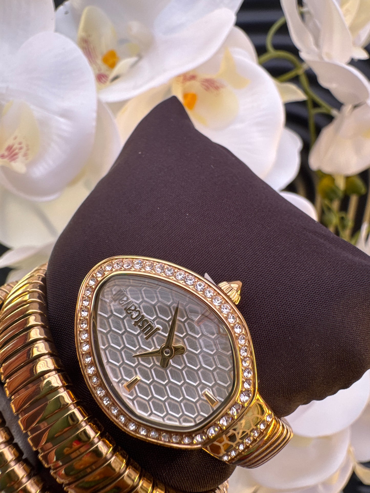 Just Cavalli Gold Tone Bracelet Watch