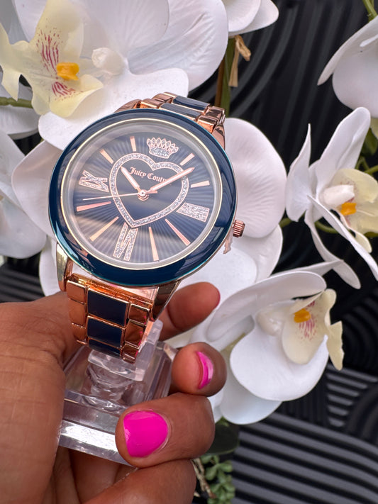 Juicy Couture Navy and gold watch