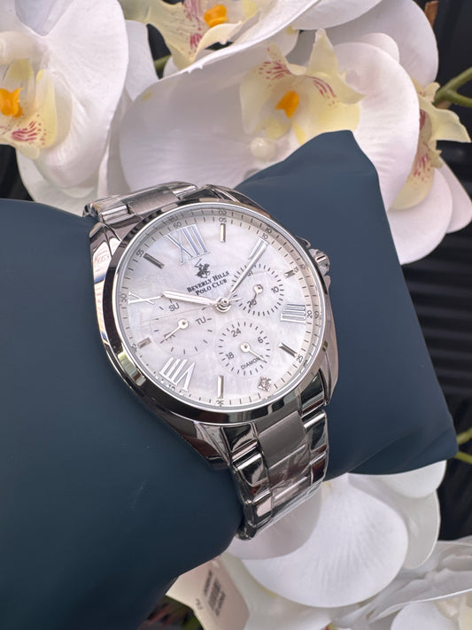 Beverly Hills Polo Club Multi-Function Silver Watch for Ladies