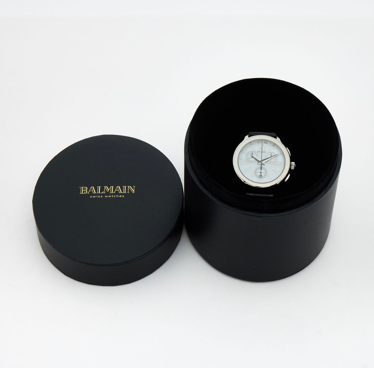 Balmain Black Leather Watch