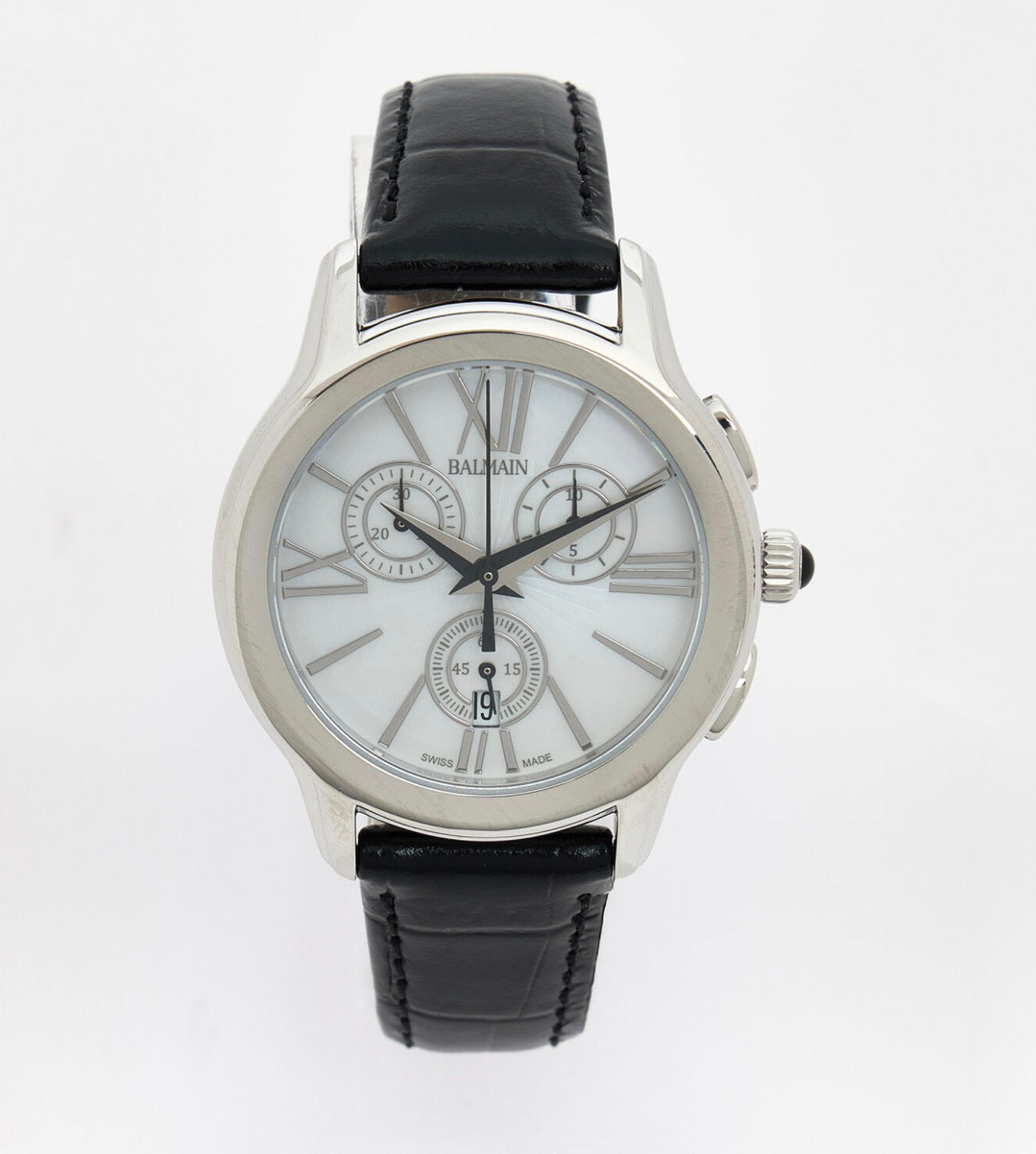 Balmain Black Leather Watch