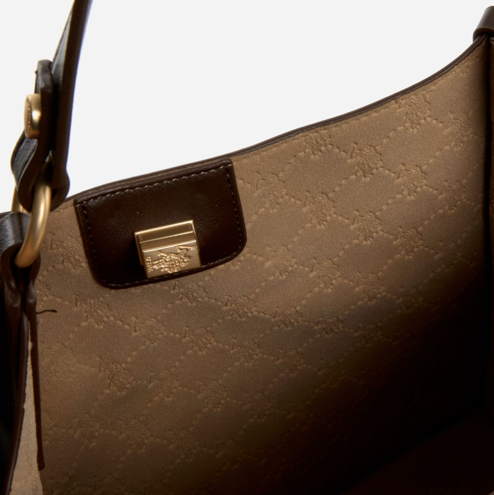 US Polo Brown Handbag Gift Set