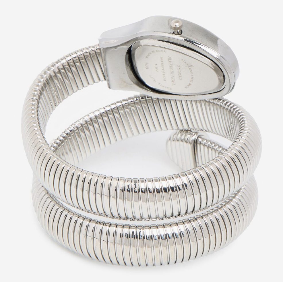 Silver Tone Diamante Embellished Watch