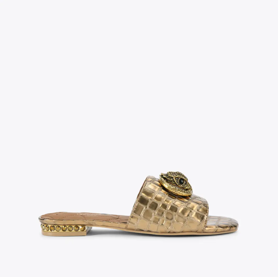 Kurt Geiger KG Gold Flat Sandal