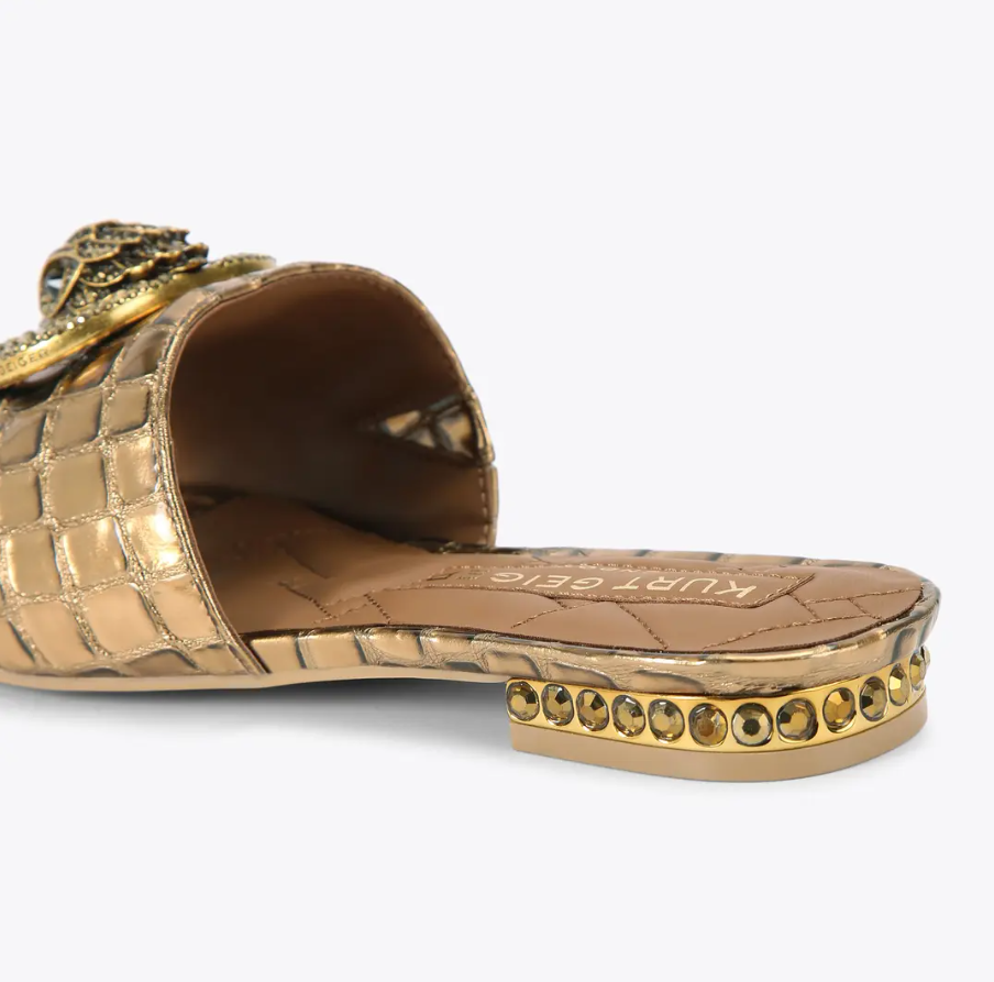Kurt Geiger KG Gold Flat Sandal