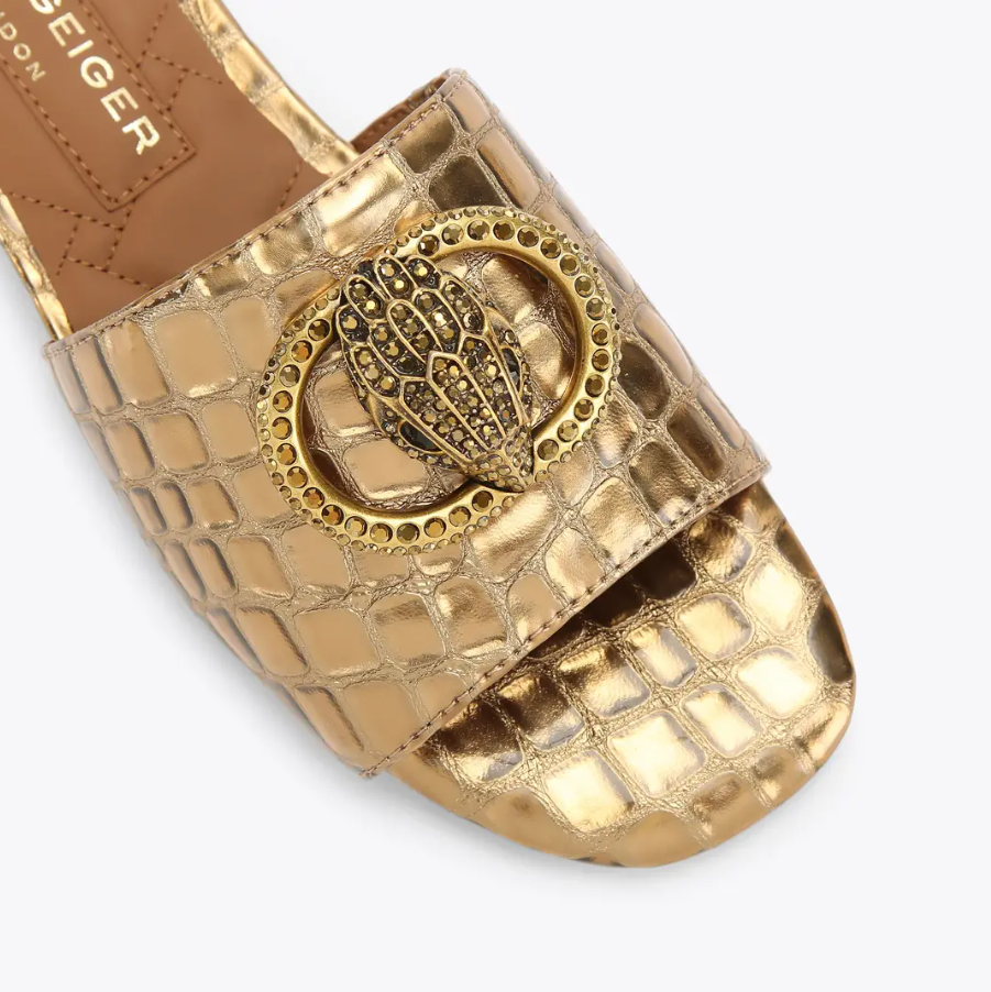 Kurt Geiger KG Gold Flat Sandal
