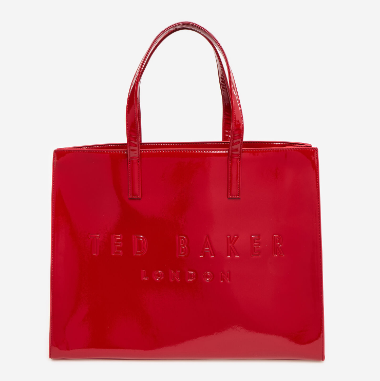 Ted Baker XL Patent Bag in Red