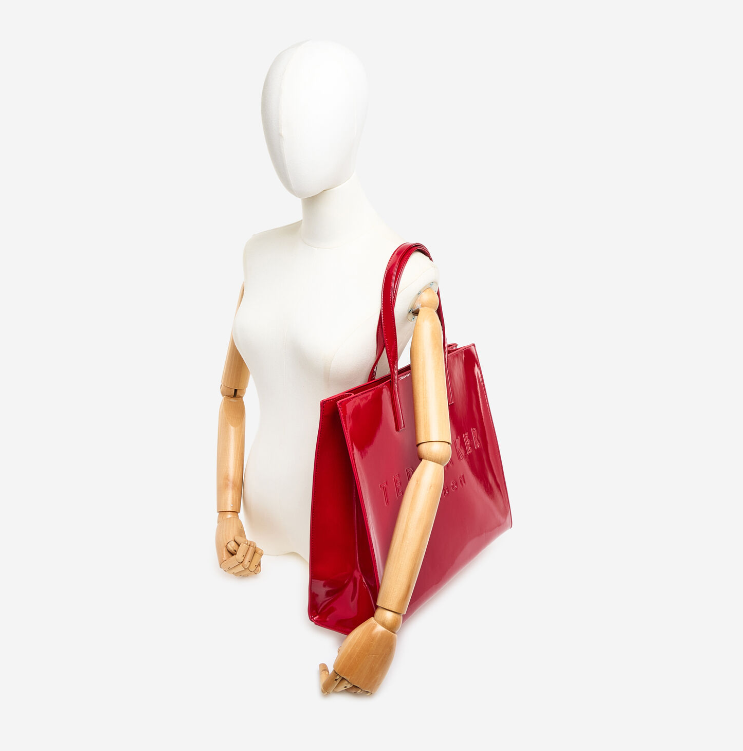 Ted Baker XL Patent Bag in Red